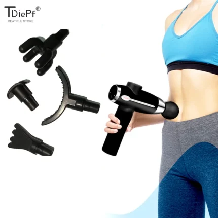 Percussion massage gun heads for deep tissue muscle recovery