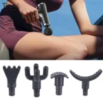 Percussion massage gun heads for deep tissue muscle recovery