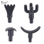 Percussion massage gun heads for deep tissue muscle recovery