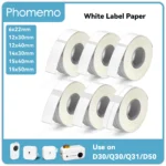 Phomemo white thermal label paper rolls for label makers
