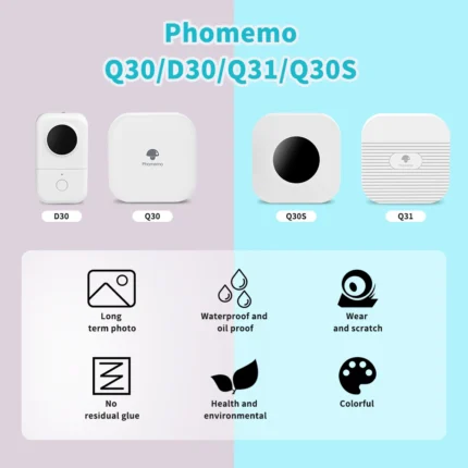 Phomemo white thermal label paper rolls for label makers