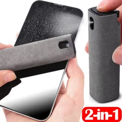 2-in-1 portable screen cleaner spray and microfiber wipe