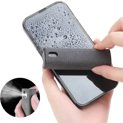 2-in-1 portable screen cleaner spray and microfiber wipe