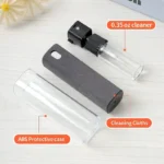 2-in-1 portable screen cleaner spray and microfiber wipe