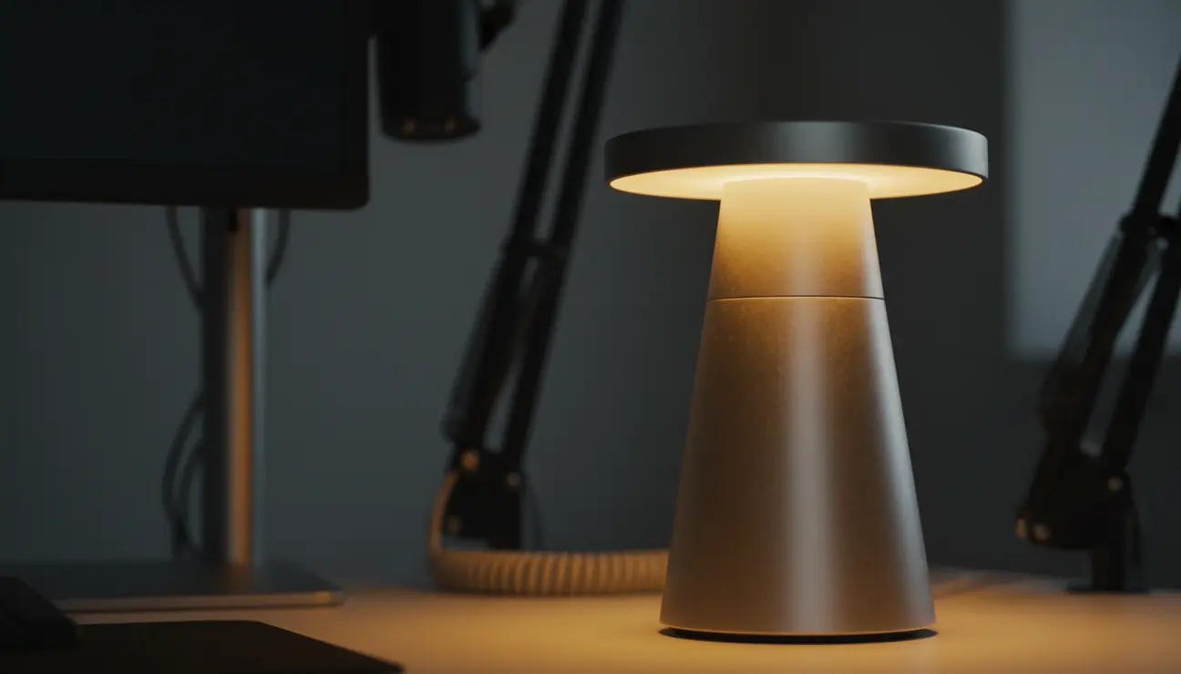Close up of Zentic Aura portable ambient light.