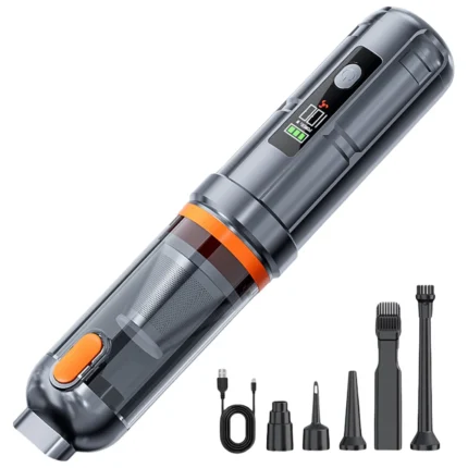 Portable cordless handheld vacuum cleaner with attachments