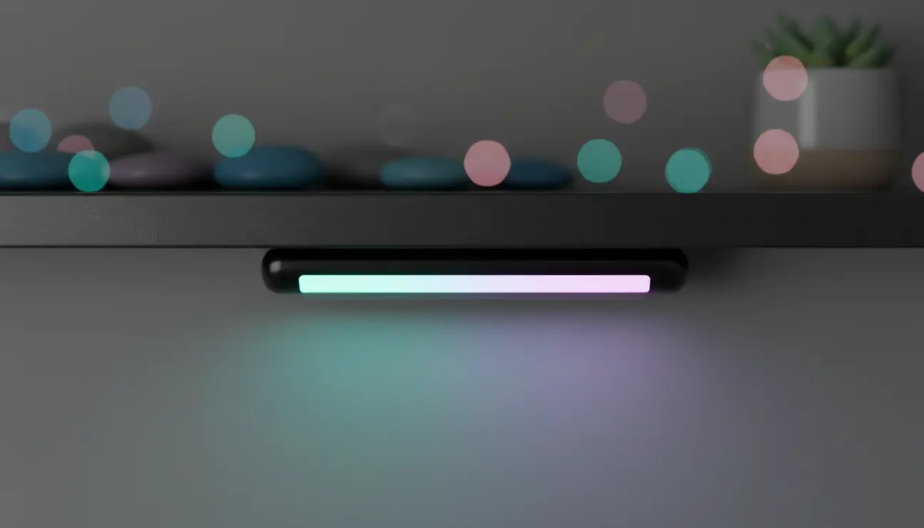 Compact RGB portable creator lighting for backgrounds.