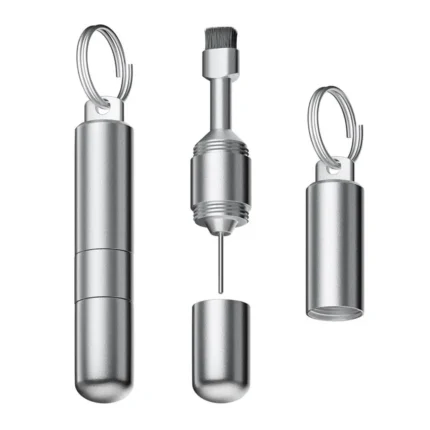 Portable electronics cleaning multi-tool with brush and SIM ejector