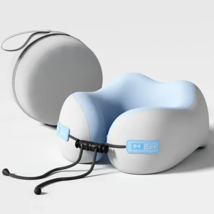ergonomic travel neck pillow with portable storage case