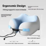 ergonomic travel neck pillow with portable storage case