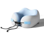 ergonomic travel neck pillow with portable storage case
