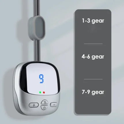 Portable heated neck massager with TENS EMS pulse therapy