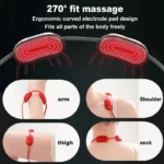 Portable heated neck massager with TENS EMS pulse therapy