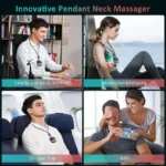 Portable heated neck massager with TENS EMS pulse therapy