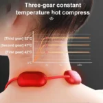 Portable heated neck massager with TENS EMS pulse therapy