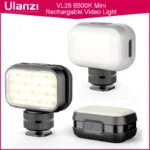 Compact LED video light with soft diffuser for cameras and phones