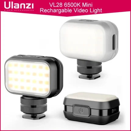 Compact LED video light with soft diffuser for cameras and phones