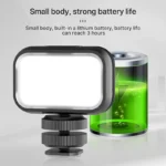 Compact LED video light with soft diffuser for cameras and phones