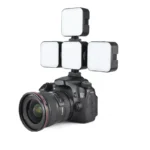 Portable LED video light with hot shoe mount for cameras