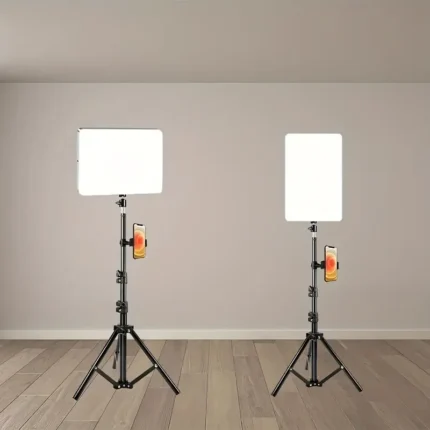 Portable LED Video Light Kit with Phone Holder