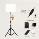 Portable LED Video Light Kit with Phone Holder