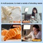 Portable LED Video Light Kit with Phone Holder