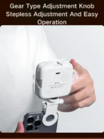 Portable LED video light for phone and camera with adjustable clip
