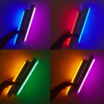 Portable RGB LED light stick showing multi-color illumination options
