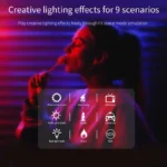 Portable RGB LED video light for camera and vlogging