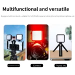 Portable RGB LED video light for camera and vlogging