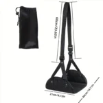 Portable travel footrest hammock with adjustable straps for comfort