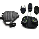 Portable travel footrest hammock with adjustable straps for comfort
