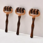 Handheld wooden muscle roller for deep tissue massage