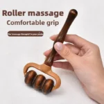 Handheld wooden muscle roller for deep tissue massage
