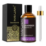 Premium aromatherapy essential oil set amber bottles with dropper
