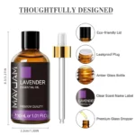 Premium aromatherapy essential oil set amber bottles with dropper