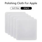 Five-pack soft fiber polishing cloths for Apple screens