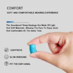 Soft foam earplugs for noise reduction and comfortable sleep