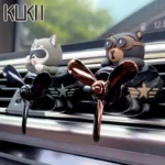 Pilot bear propeller car air freshener with 8 scent refills