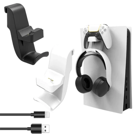 PS5 controller charging dock and headset stand
