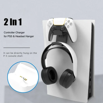 PS5 controller charging dock and headset stand