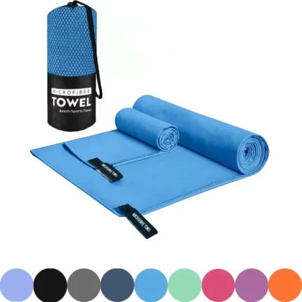 Quick dry microfiber travel and sports towel set