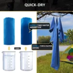 Quick dry microfiber travel and sports towel set