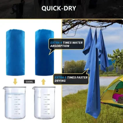 Quick dry microfiber travel and sports towel set
