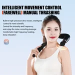 U-shape massage gun with interchangeable heads for deep tissue relief