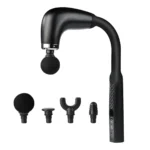 U-shape massage gun with interchangeable heads for deep tissue relief