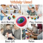 Rainbow multi-layer spinning fidget sphere toy for stress relief