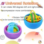 Rainbow multi-layer spinning fidget sphere toy for stress relief