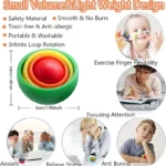 Rainbow multi-layer spinning fidget sphere toy for stress relief