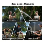 Portable outdoor shower pump for camping and hiking
